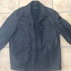 Jcrew brown leather jacket